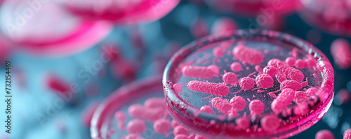 close-up of a bacterial culture exhibiting antibiotic resistance, highlighting the challenge in modern medicine photo