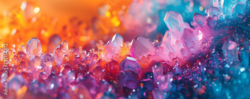 vibrant image of crystallized drugs under a microscope, exploring the purity and structure of pharmaceuticals