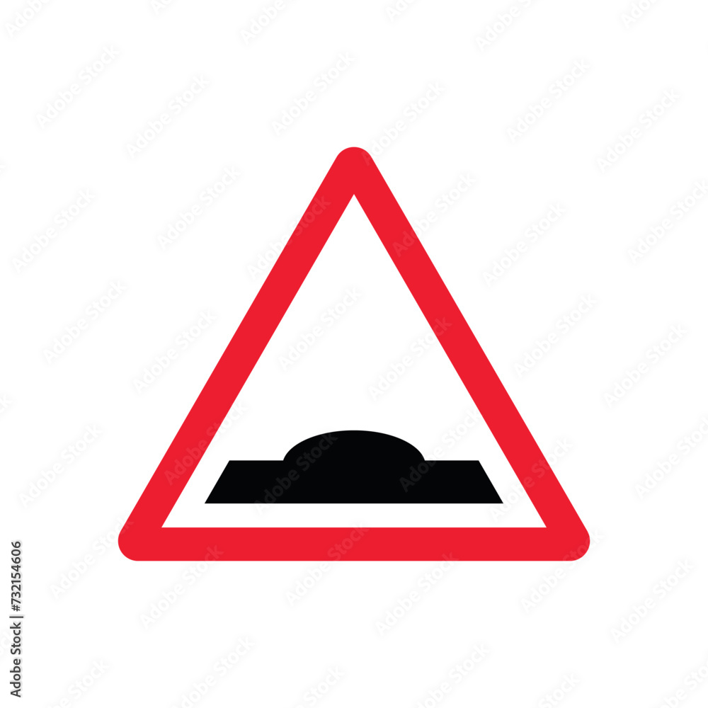 Warning Bumps Road Traffic Triangle Sign Warning Bumps Road Traffic Triangle Sign