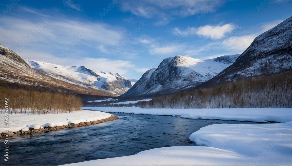 winter landscape with mountains winter landscape with mountains