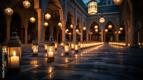 tranquility of a mosque courtyard