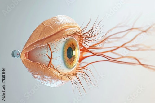 Human Cyborg AI Eye pattern. Eye lacrimal sac optic nerve lens lasik candidacy color vision. Visionary iris ocular metastasis sight eyelid disorders eyelashes photo