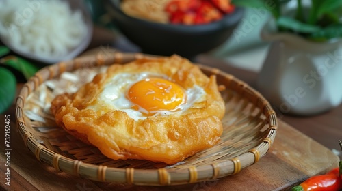 delicious food fried eggs