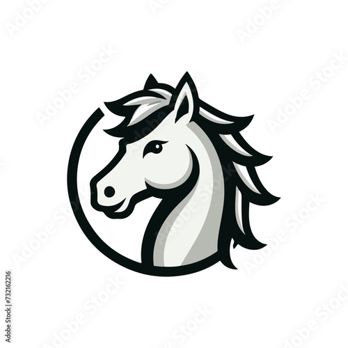 Fototapeta Naklejka Na Ścianę i Meble -  simple cool horse logo vector illustration