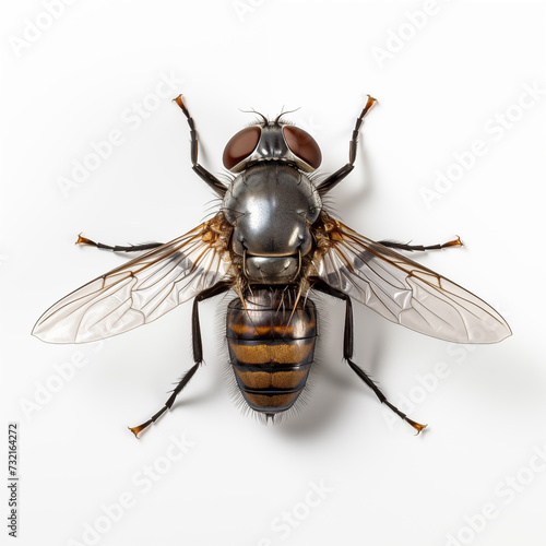 Fly insect on white background