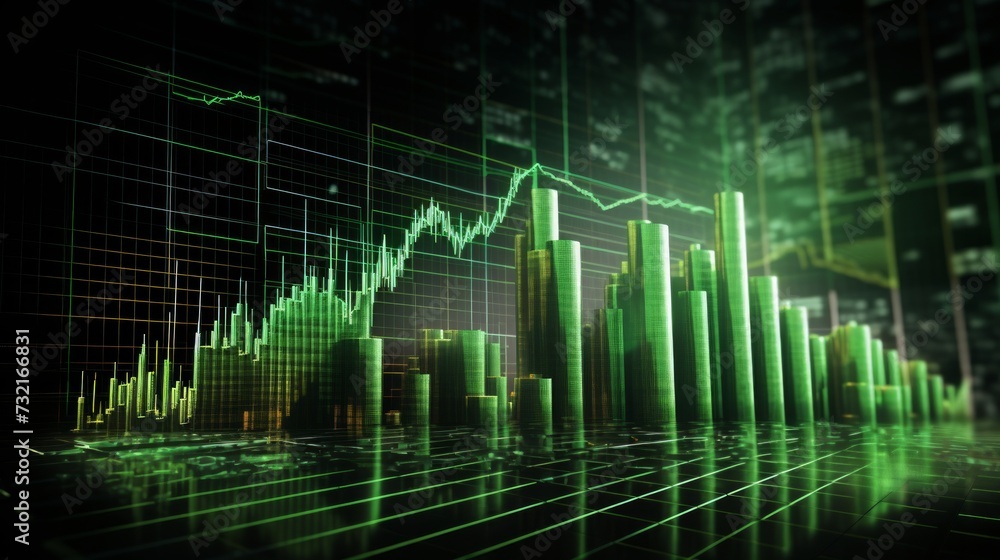 Stockmarket online trading chart candlestick on crypto currency platform. Neural network AI generated art Stockmarket online trading chart candlestick on crypto currency platform. Neural network AI generated art