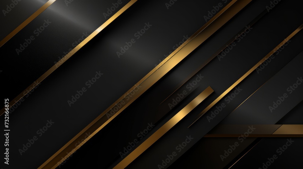 Abstract background with golden waves on black. Neural network AI generated art Abstract background with golden waves on black. Neural network AI generated art