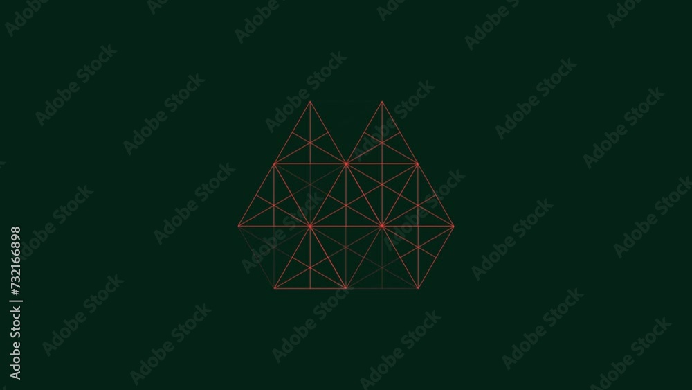 Animated sci-fi HUD element composed of triangles. Animated sci-fi HUD element composed of triangles.