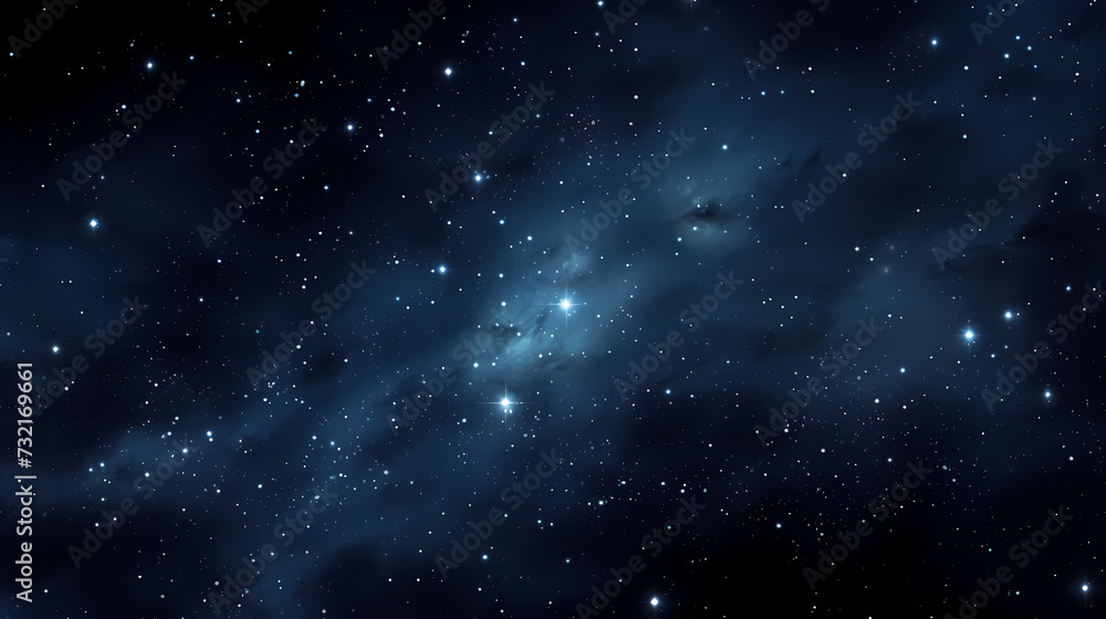 Fototapeta premium Mysterious star themed gradient background with countless twinkling stars
