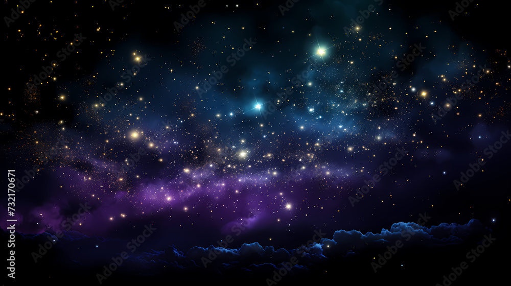 Fototapeta premium Countless stars twinkle in the night sky