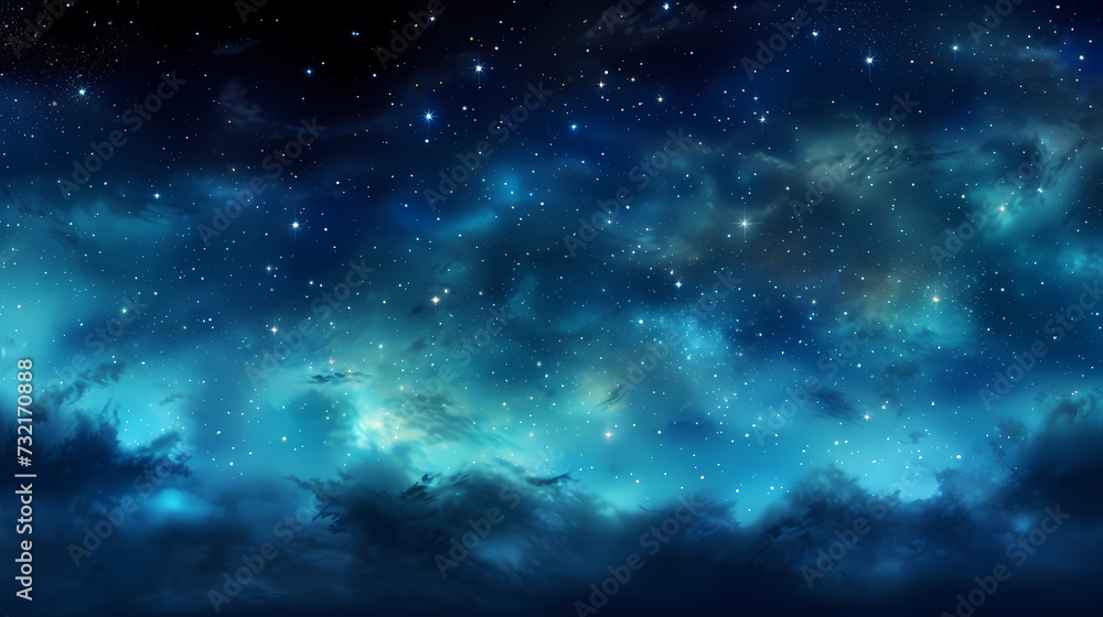 Countless stars twinkle in the night sky Countless stars twinkle in the night sky