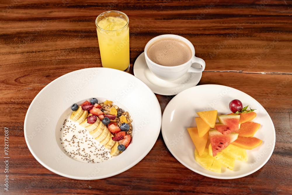 healthy breakfast in Colombian hotel healthy breakfast in Colombian hotel