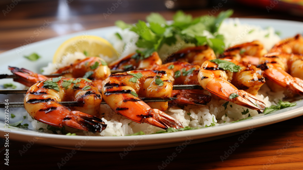 Perfectly Seasoned Grilled Shrimp Skewers