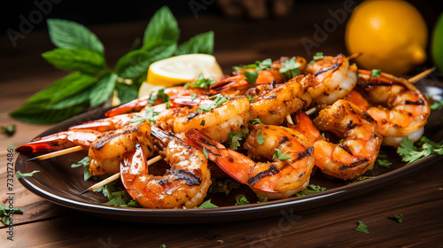 Perfectly Seasoned Grilled Shrimp Skewers