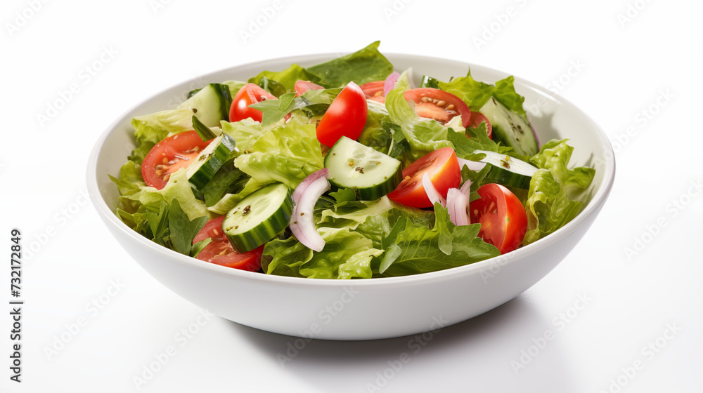 Fresh Greens Garden Salad or Side Salad in a Bowl Fresh Greens Garden Salad or Side Salad in a Bowl