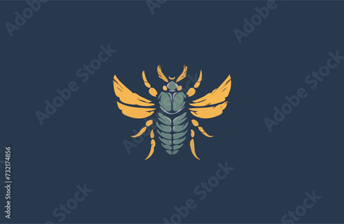 scarab animals vector design illustration © Nana