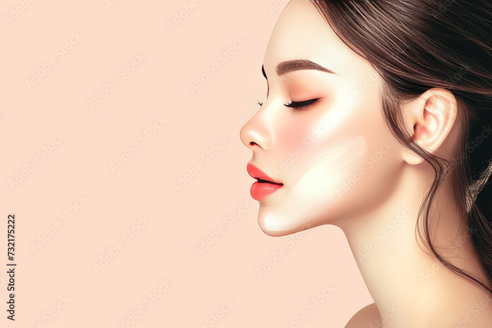 Face Mask Model sponsored content creator. Well groomed woman uses orchid, night treatment cream lip balm, lotion & eye patch. Face cream hair care routine jar aromatic oil pot Face Mask Model sponsored content creator. Well groomed woman uses orchid, night treatment cream lip balm, lotion & eye patch. Face cream hair care routine jar aromatic oil pot
