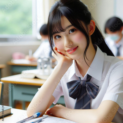 教室の女子学生