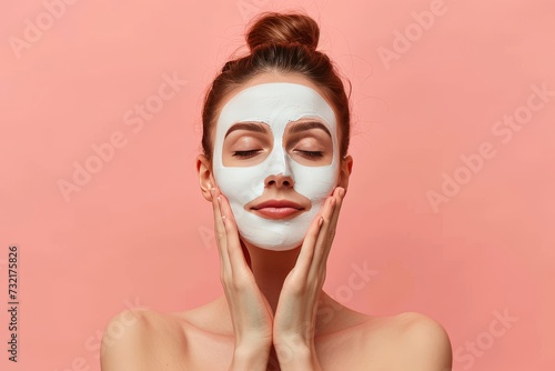 Skincare Model how to creator. Well groomed woman uses moisturizer, perfume lip balm, lotion & eye patch. Face cream hair color makeover jar velvety smooth skin pot