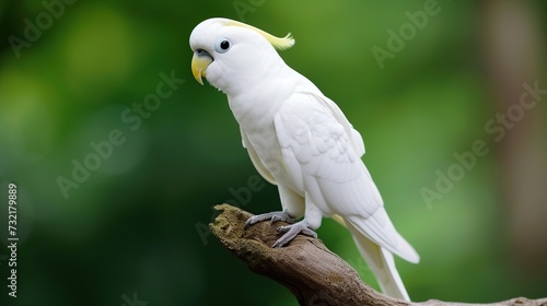 white parrot on a tree branch