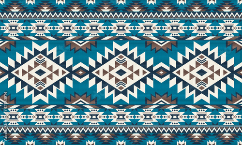 American tribal ethnic native pattern.Traditional Navajo,Aztec,Apache,Southwest and Mexican style fabric pattern.Abstract vector motifs pattern.For fabric,clothing,blanket,carpet,woven,wrap,decoration
