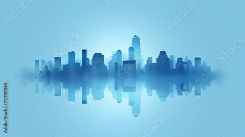 Urban Sunset and Night Cityscape Illustration with Skyline  Skyscrapers  and Business Towers in 3D Vector Design