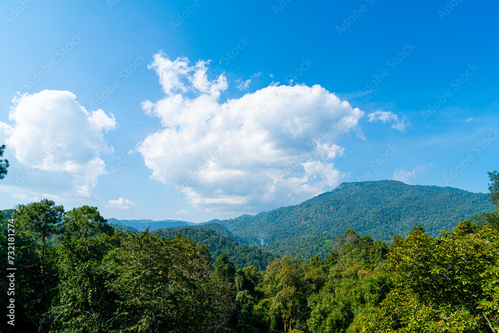 mountain hill with cloud and blue sky mountain hill with cloud and blue sky