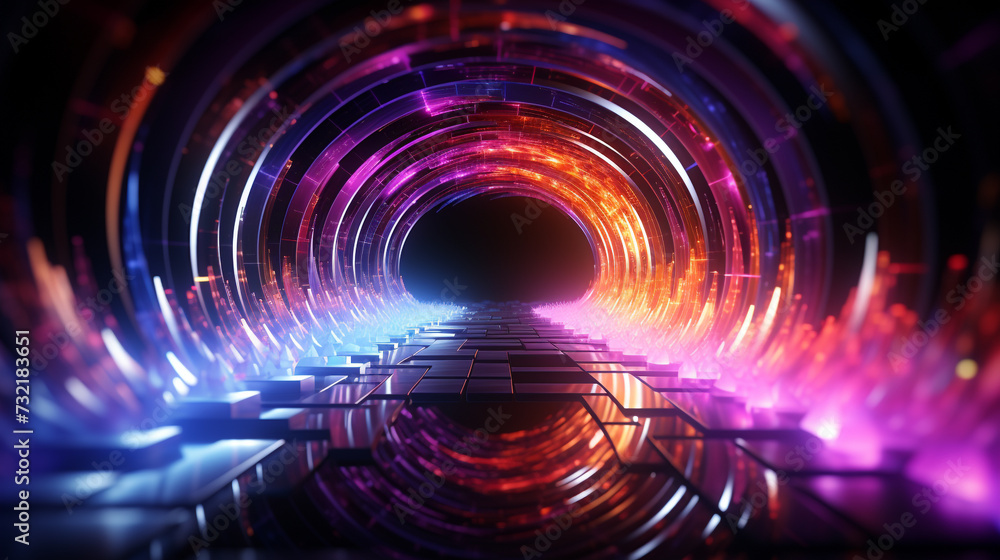 neon pink time connecting hole light background neon pink time connecting hole light background
