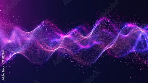 Dive into the dynamic energy of purple sound waves in an abstract background. Ai Generated. © Crazy Juke