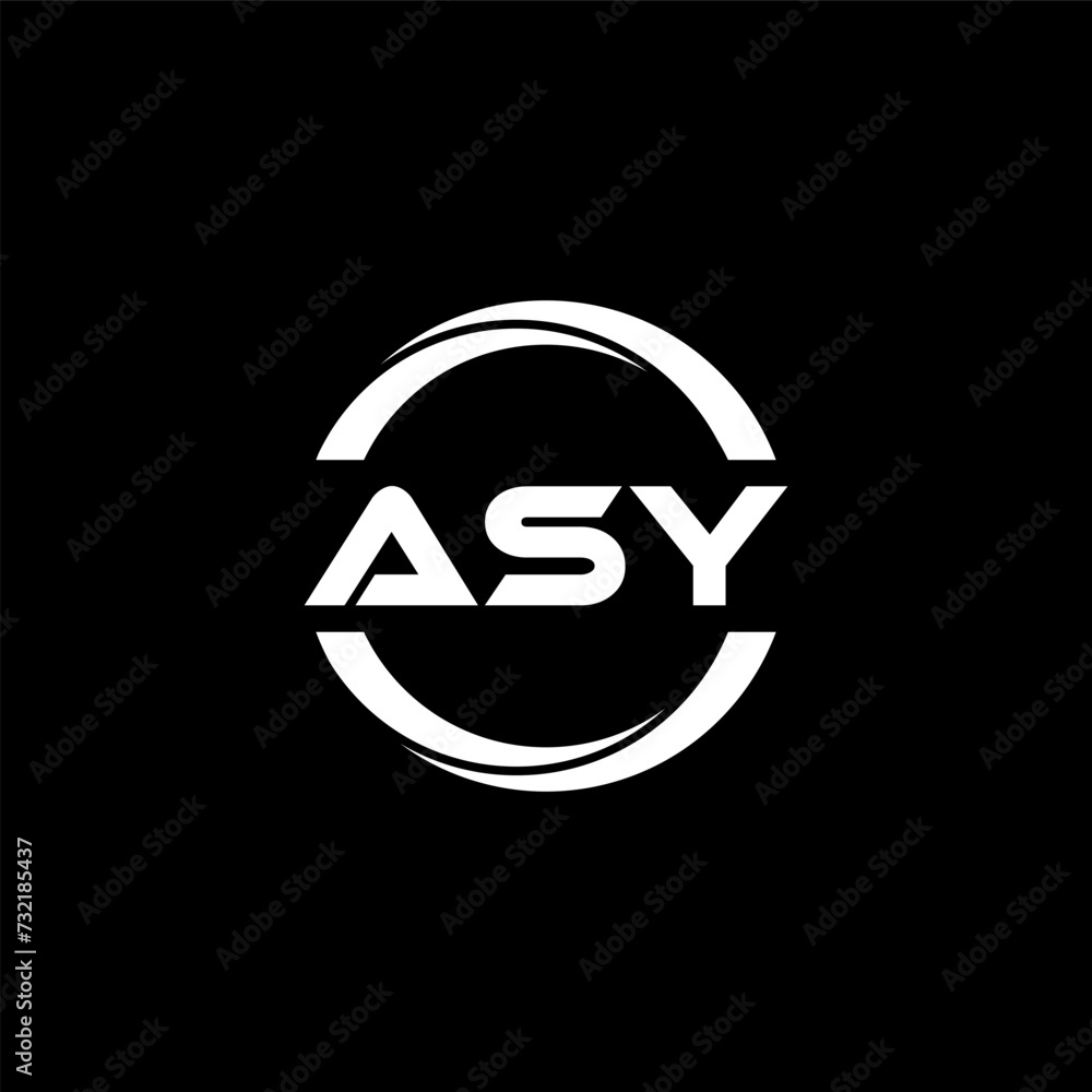ASY letter logo design with black background in illustrator, cube logo, vector logo, modern alphabet font overlap style. calligraphy designs for logo, Poster, Invitation, etc. ASY letter logo design with black background in illustrator, cube logo, vector logo, modern alphabet font overlap style. calligraphy designs for logo, Poster, Invitation, etc.