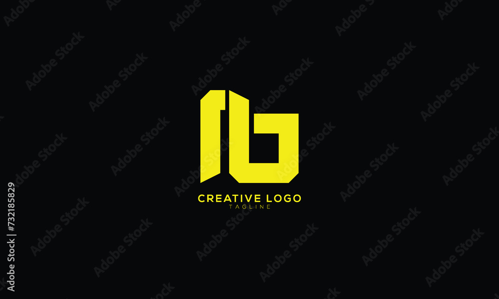 Obraz premium NB Abstract initial monogram letter alphabet logo design