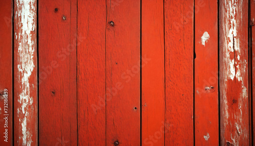 Vintage backdrop weathered red boards with cracked paint. 