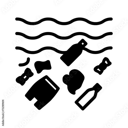 Vector solid black icon for Debris