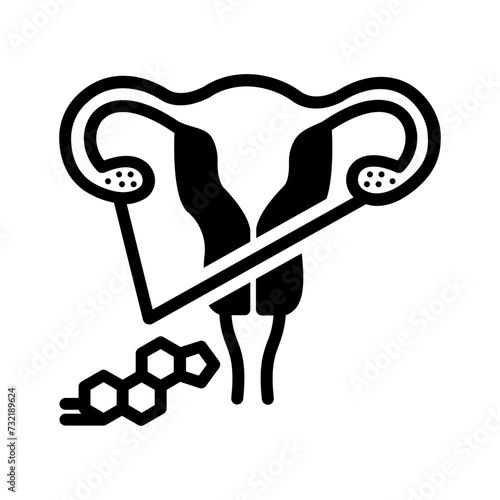 Vector solid black icon for Hormonal