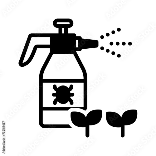 Vector solid black icon for Pesticide