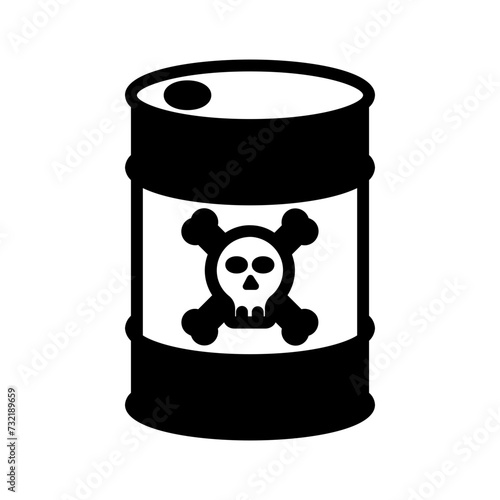 Vector solid black icon for Toxic
