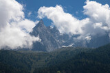 Chamonix - Aiguille de Blaitiere peak in Mont Blanc massive.