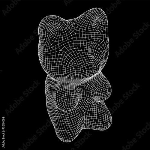 Gummy bear. Jelly fruit candy