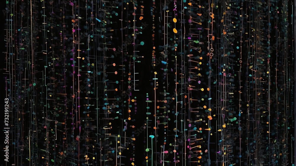 background in data technology. background that is abstract. assembling lines and dots on a black backdrop background in data technology. background that is abstract. assembling lines and dots on a black backdrop