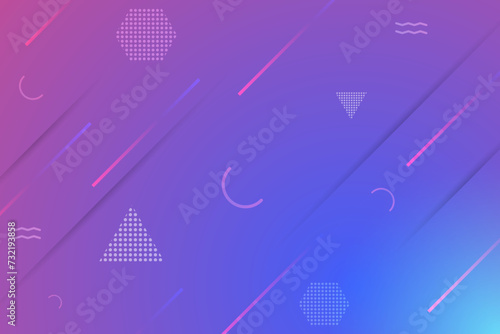 Purple blue and green geometric background. Dynamic shapes composition vector for website pattern, banner header or sidebar graphic art image illustration photo