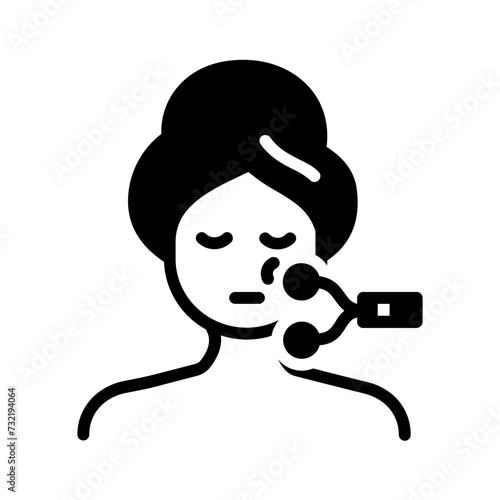 Vector solid black icon for Cosmetologist