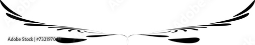 Cup-shaped flattened frame of twisted, elongated drops. Vector.