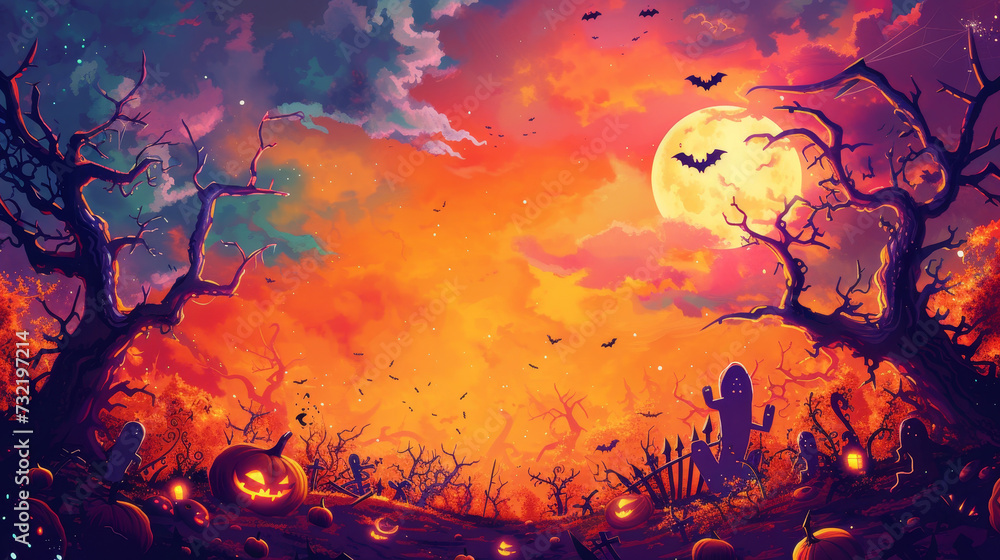 Halloween textured background - landscape