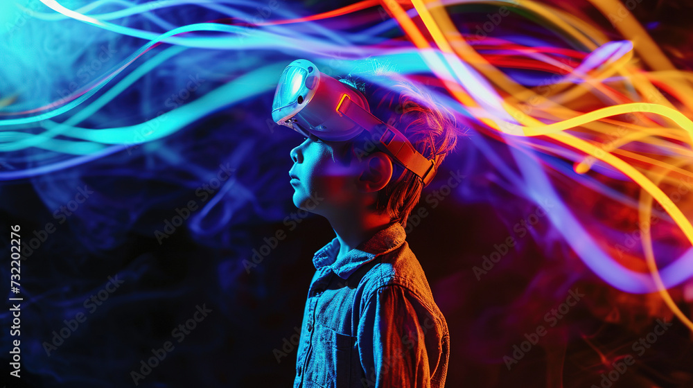 kid virtual reality VR. learn art light color.game kid virtual reality VR. learn art light color.game