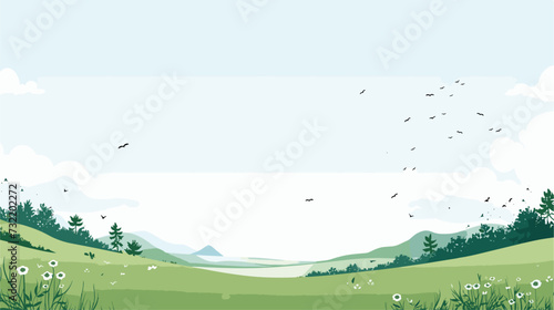 Vector graphics portraying top views of landscapes with a focus on environmental conservation  showcasing sustainable practices  green initiatives  and harmonious coexistence with nature. simple