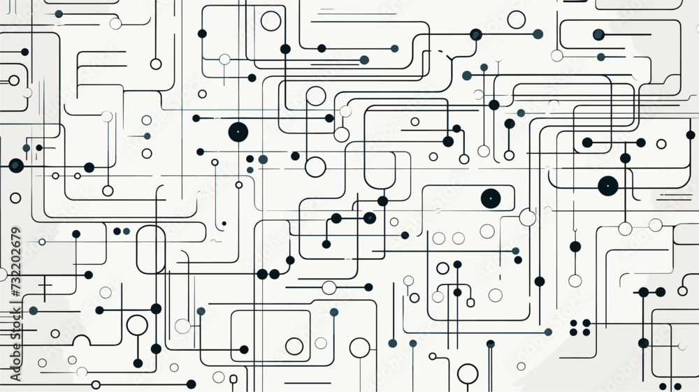 Abstract geometric patterns inspired by circuitry conveying the intricate and interconnected networks that define the global electronics market. simple minimalist illustration creative Abstract geometric patterns inspired by circuitry conveying the intricate and interconnected networks that define the global electronics market. simple minimalist illustration creative