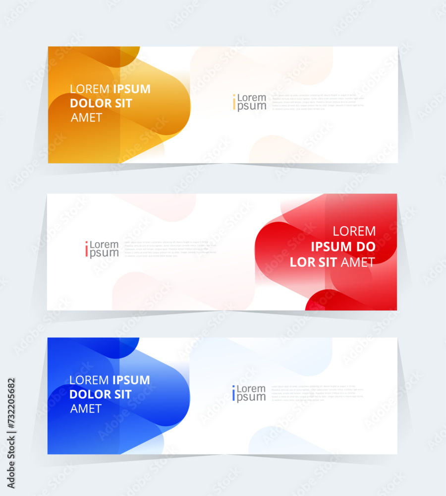 Geometric banner design with Vector presentation template.