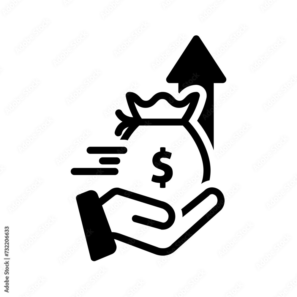 Vector solid black icon for Revenue Vector solid black icon for Revenue