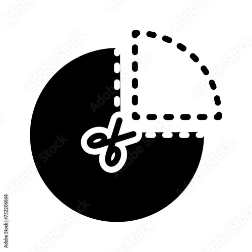 Vector solid black icon for Carve out