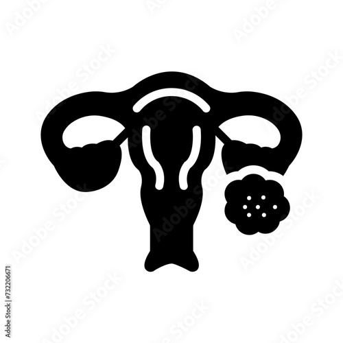 Vector solid black icon for Cervical